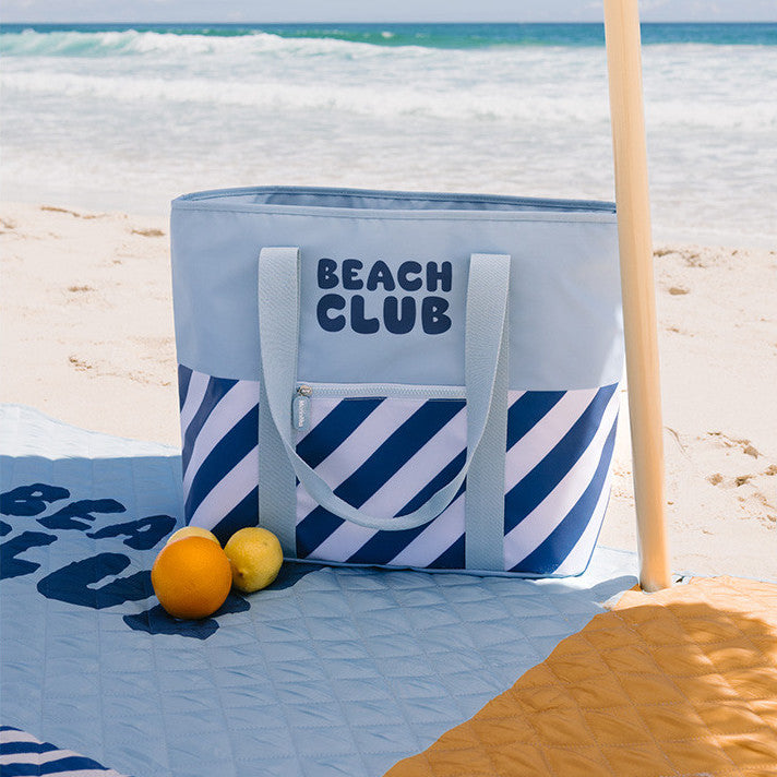 Bolso Térmico Beach Club Stripes Azul - Monnëka