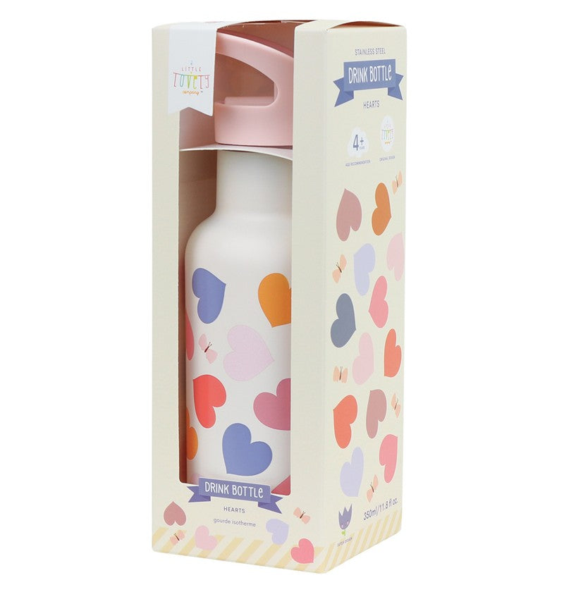 Botella de Acero 350 ml Corazones - A Little Lovely Company