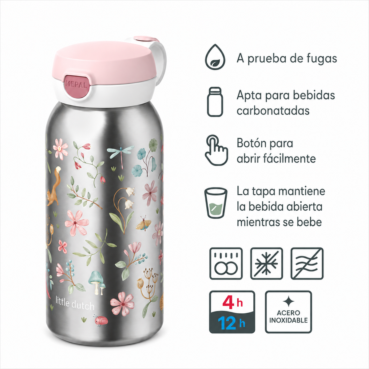 Botella Térmica Fairy Wonders 500 ml- Little Dutch
