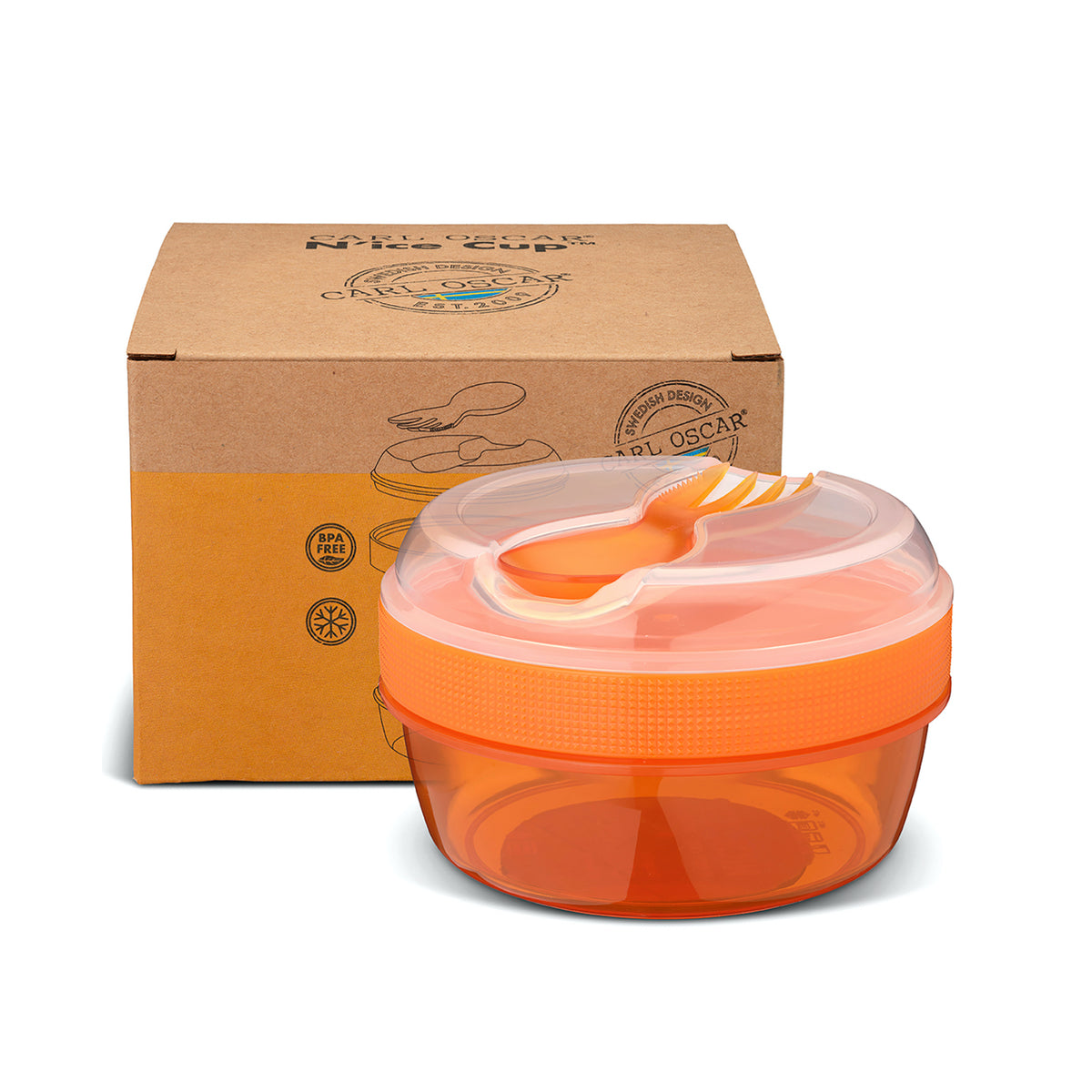 Caja Almuerzo con Tapa Refrigerante N'ice Cup Orange - Carl Oscar