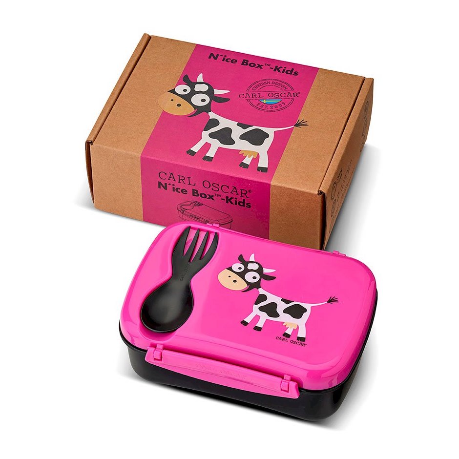 Caja Almuerzo con Tapa Refrigerante N'ice Box Kids Vaca - Carl Oscar