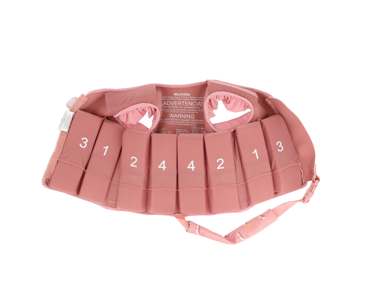 Chaleco Flotador Aprendizaje Whale Pink 2-3 años - Monnëka