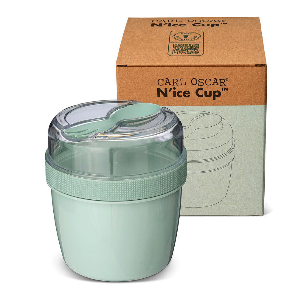 Fiambrera Snack N'ice Cup con Disco Refrigerante Green - Carl Oscar