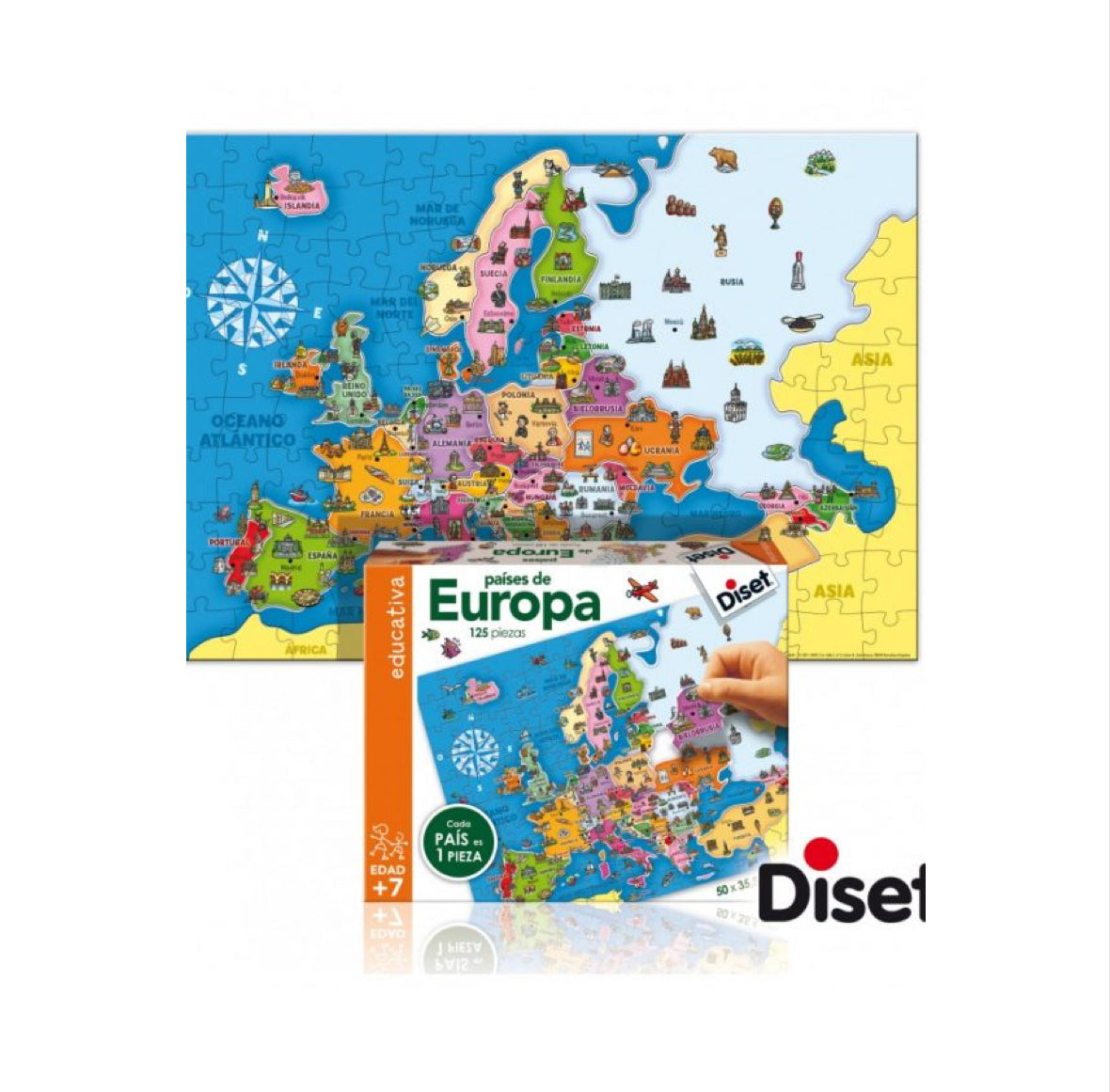 Puzzle Países de Europa - Diset