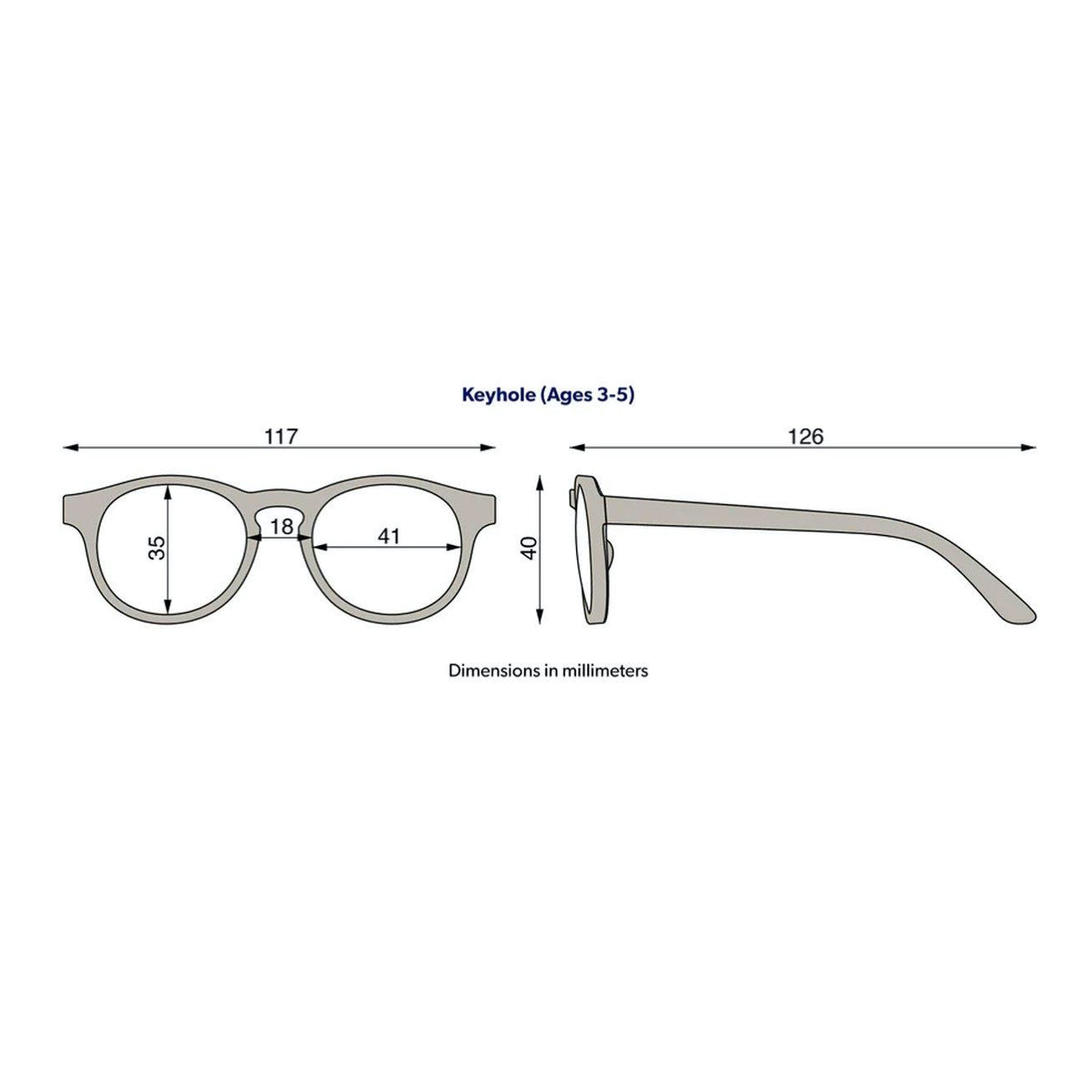 Gafas de Sol Flexibles Eco Keyhole Soft Sand 0-2 años - Babiators