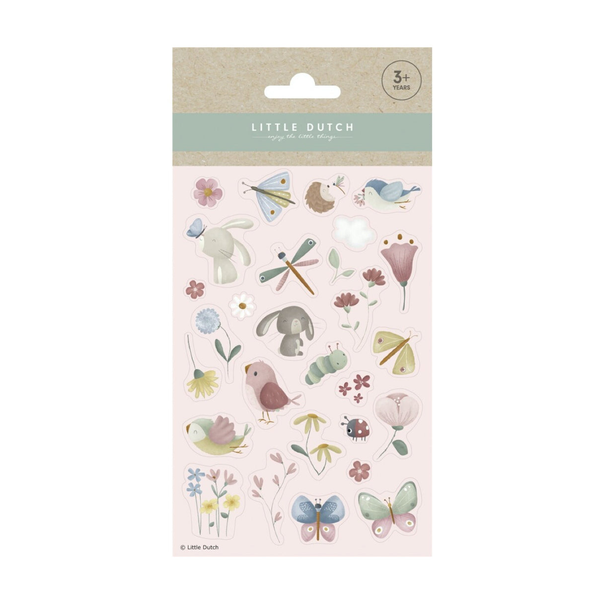 Hoja de Pegatinas Flores y Mariposas - Little Dutch