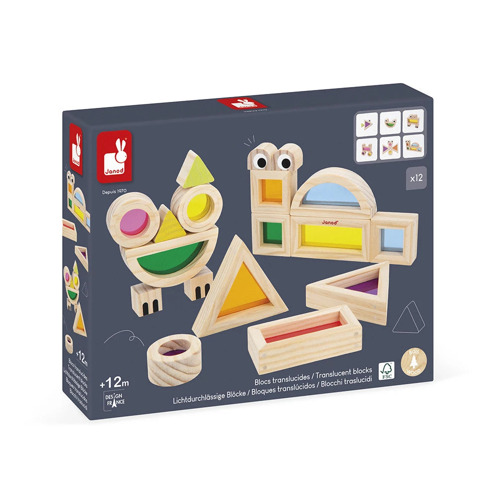 Juego Sensorial Bloques Translúcidos - Janod