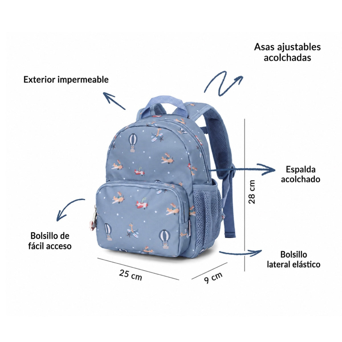 Mochila Infantil Planes - Tutete