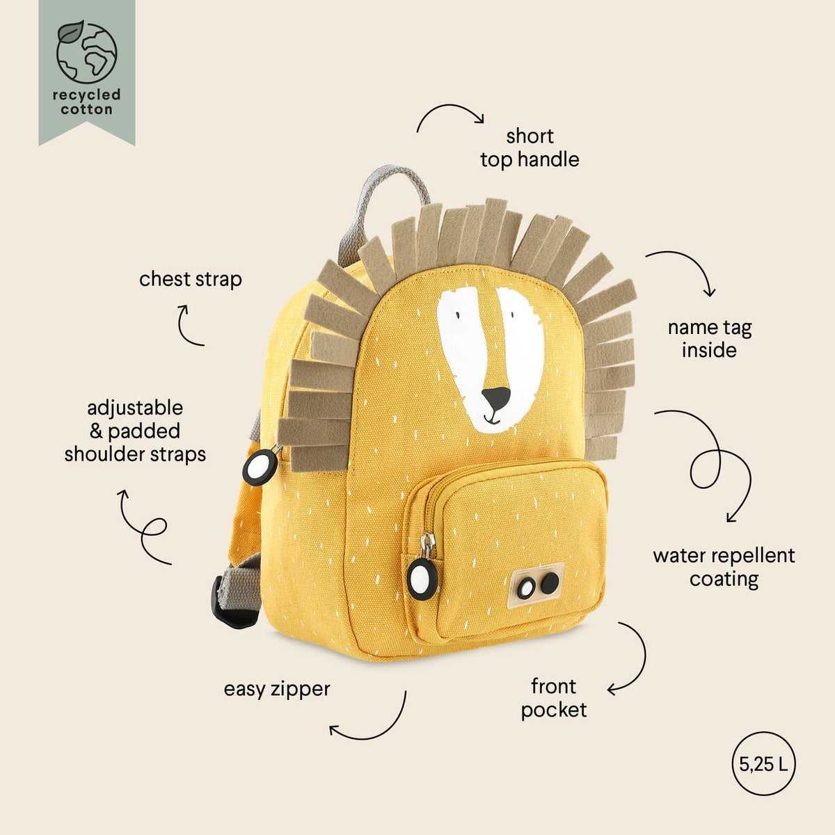 Mochila Pequeña León - Trixie