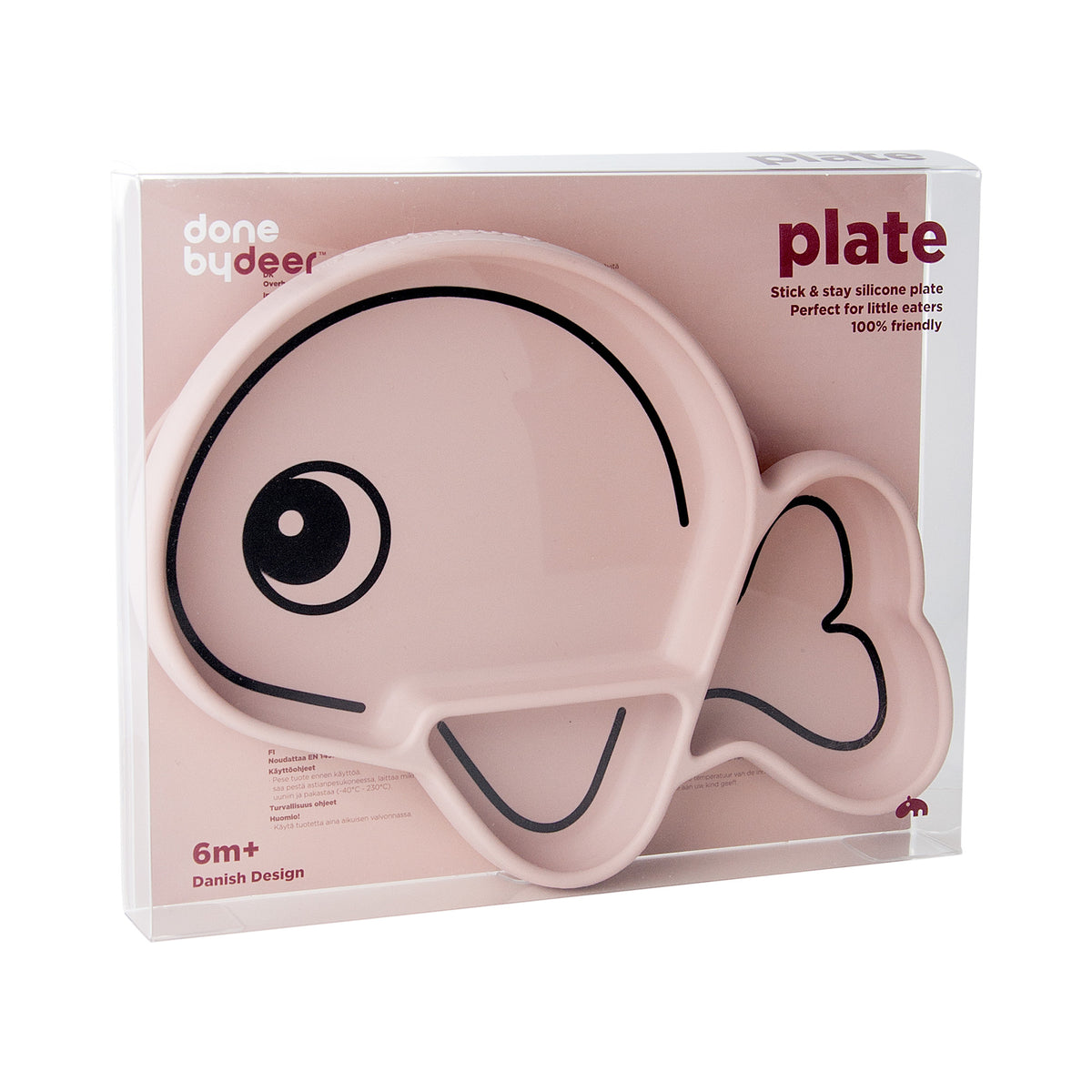 Plato Silicona Antideslizante Wally Rosa - Done By Deer