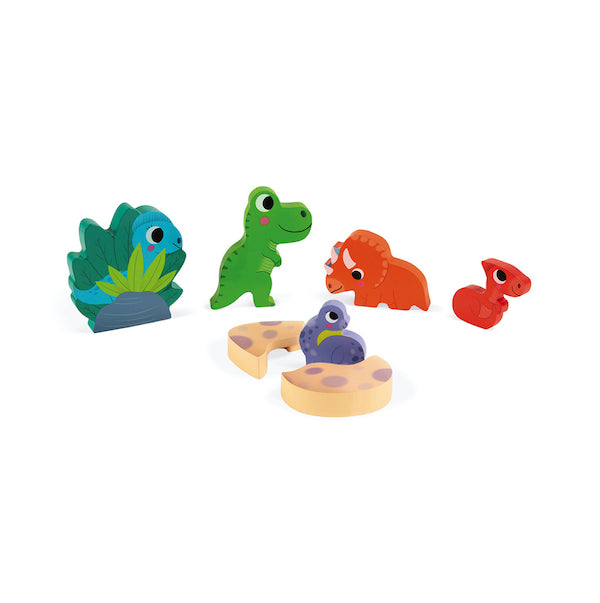 Puzzle Escondite Dinos - Janod