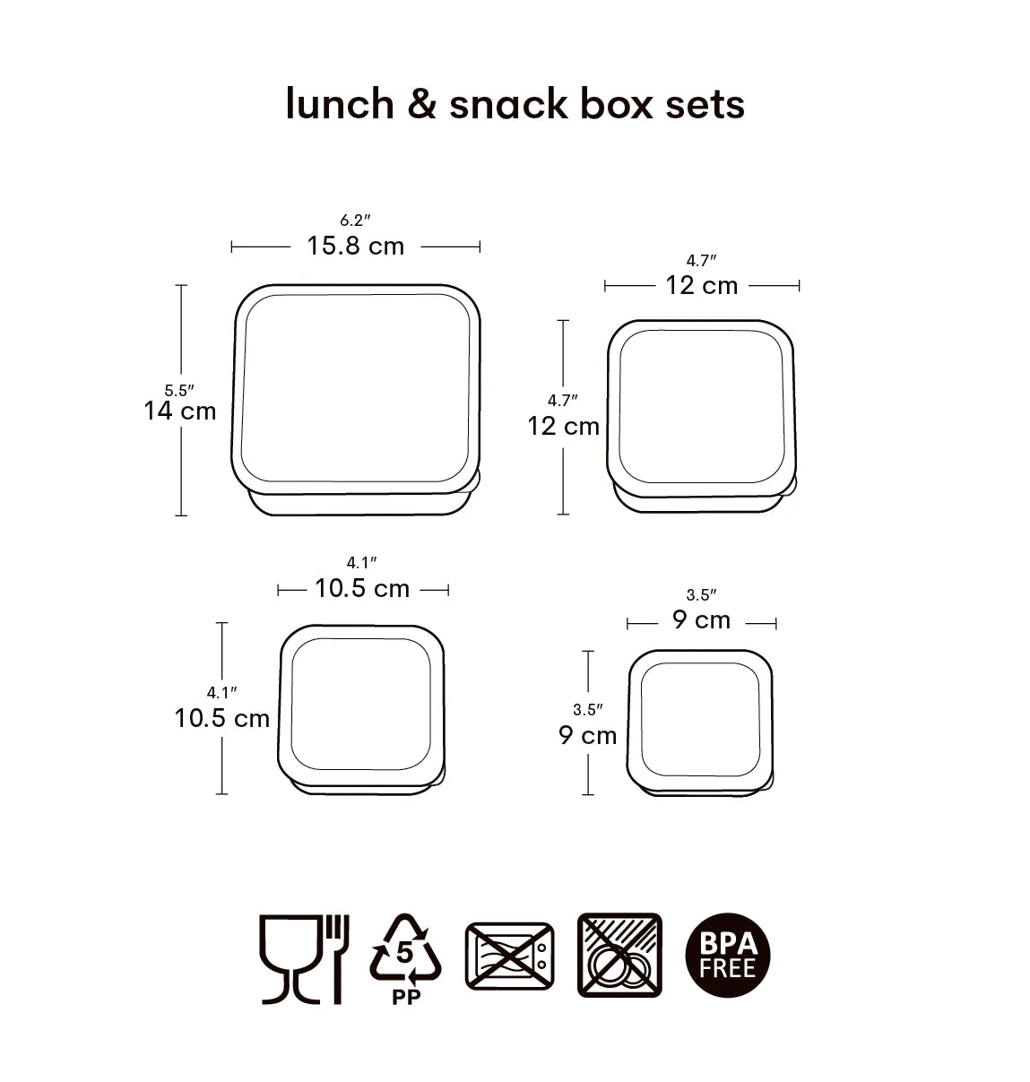 Set Cajas Almuerzo Corazones - A Little Lovely Company