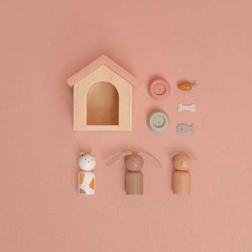 Set Mascotas Casa de Muñecas - Little Dutch