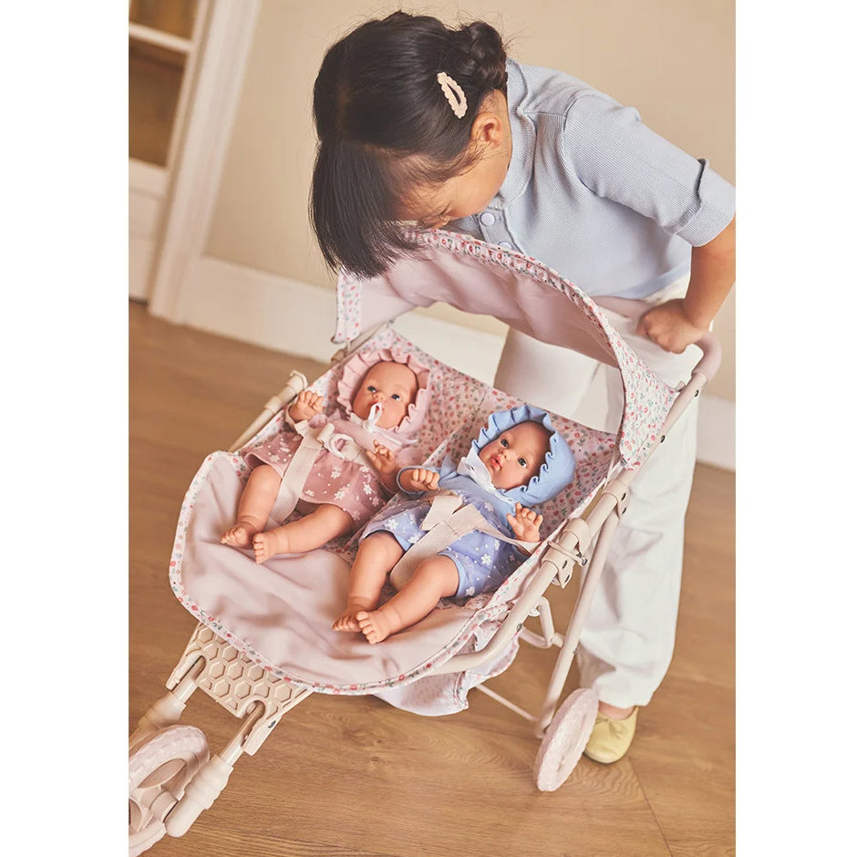 Pink Gingham Doll Stroller - Monnëka