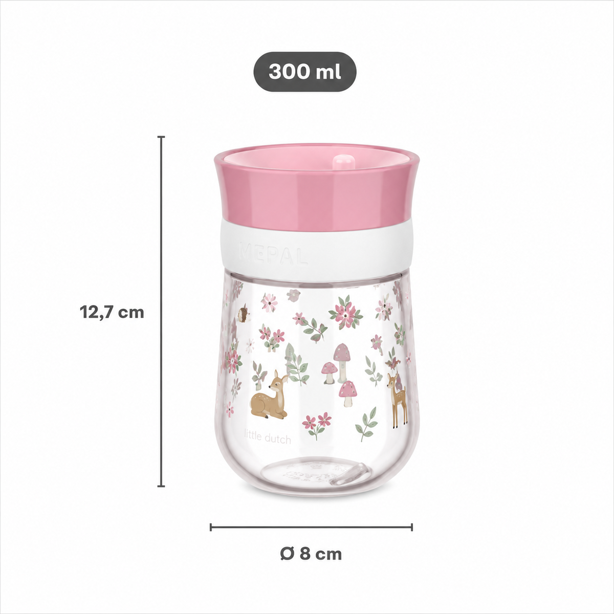 Vaso Antiderrame 360º 300 ml Fairy Garden - Little Dutch