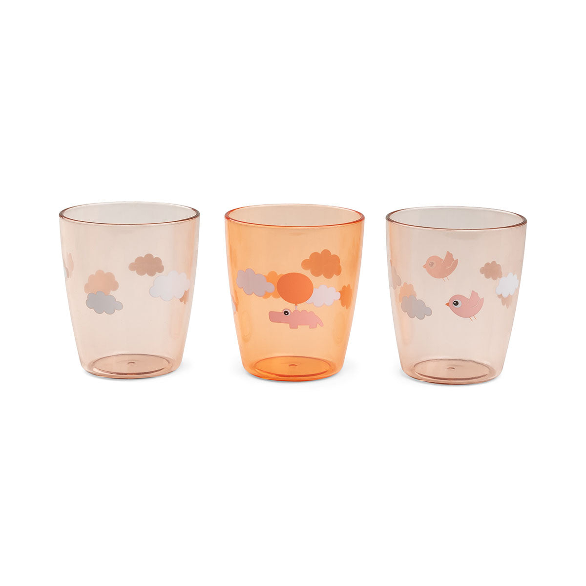 Mini Vaso 3-pack Happy Clouds Papaya - Done By Deer