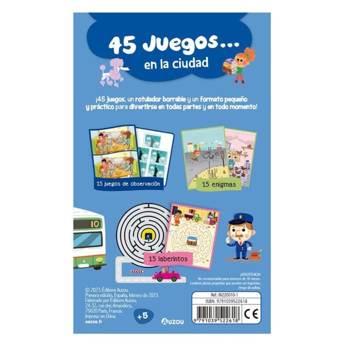 45 Juegos en la Ciudad - Auzou