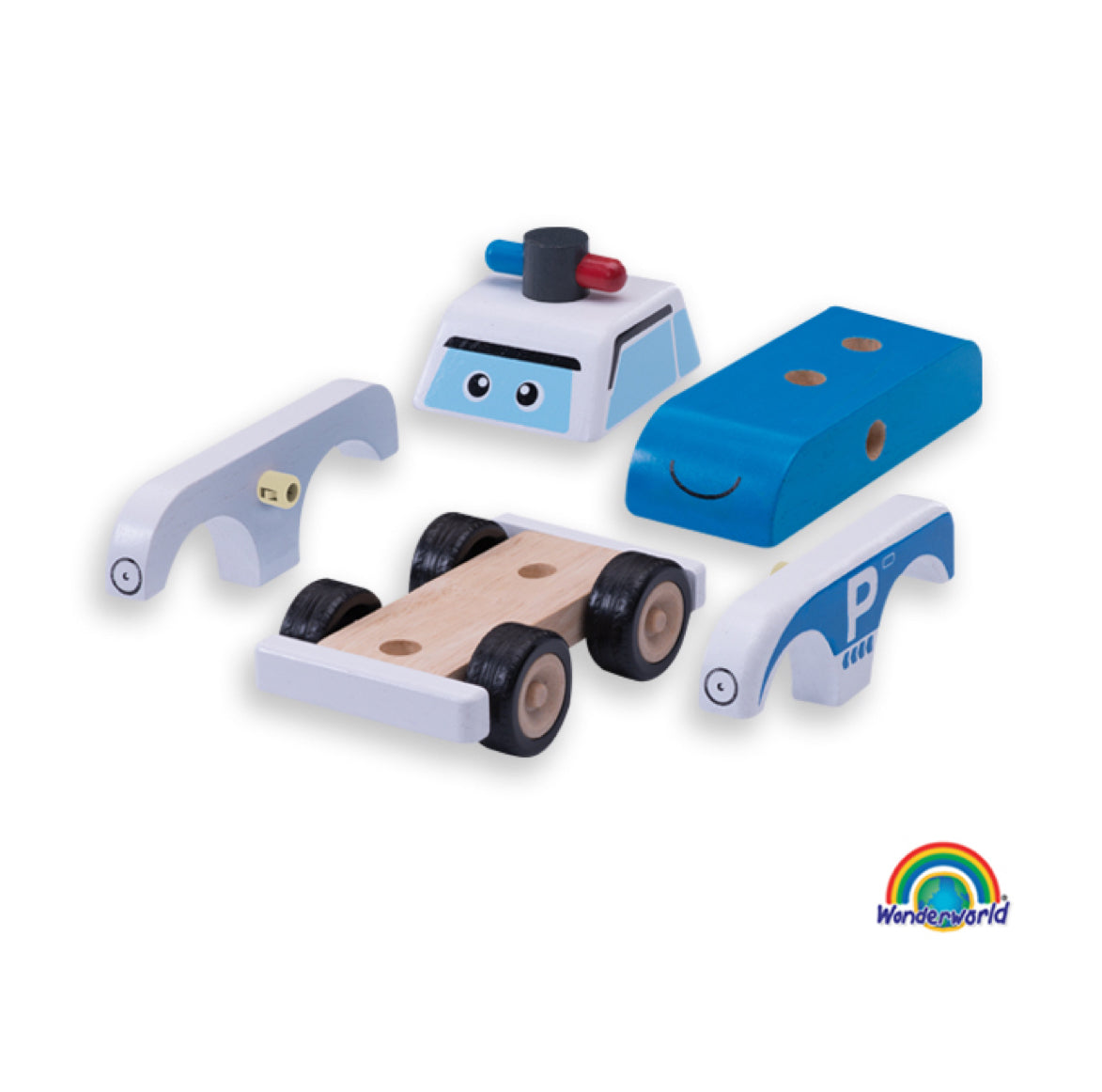 Construye un Coche de Policía - Wonderworld