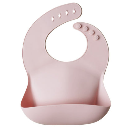 Babero Silicona Solid Blush - Mushie