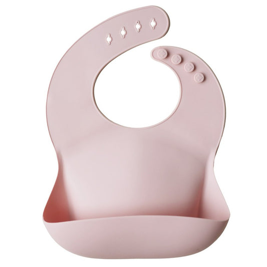 Babero Silicona Solid Blush - Mushie