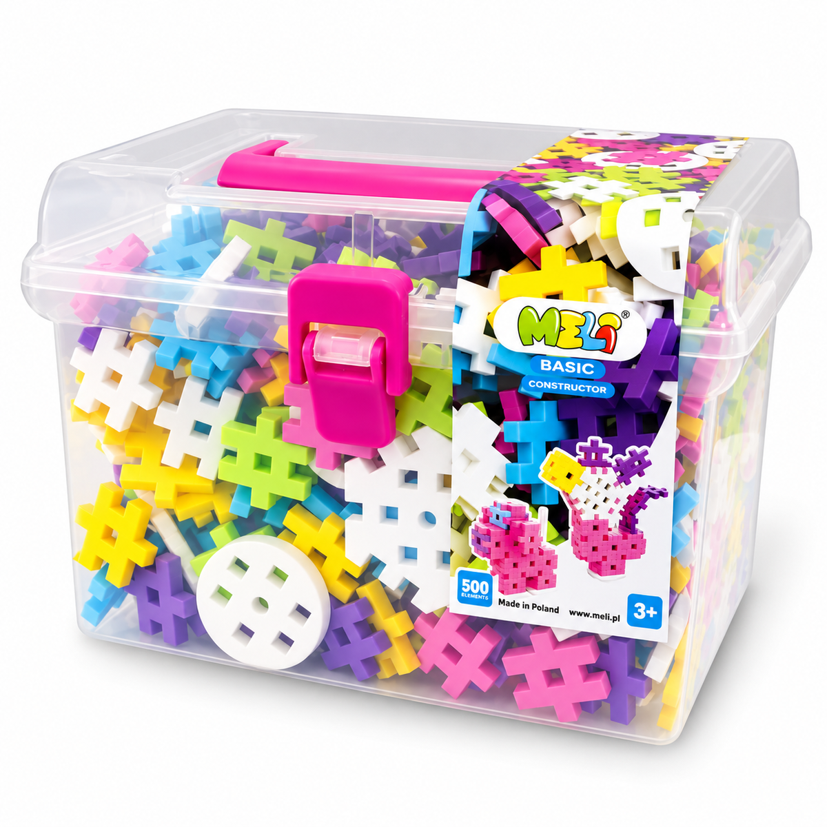 Bloques Meli Basic Constructor Pastel Travel Box 500 piezas