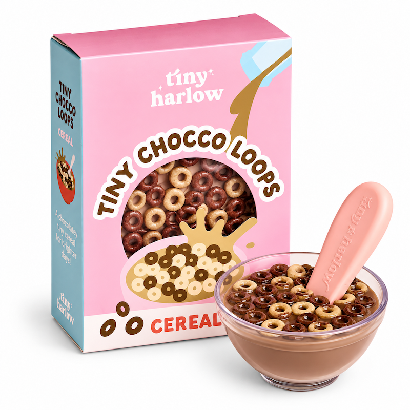 Bol de Cereales de Chocolate para Muñecas - Tiny Harlow