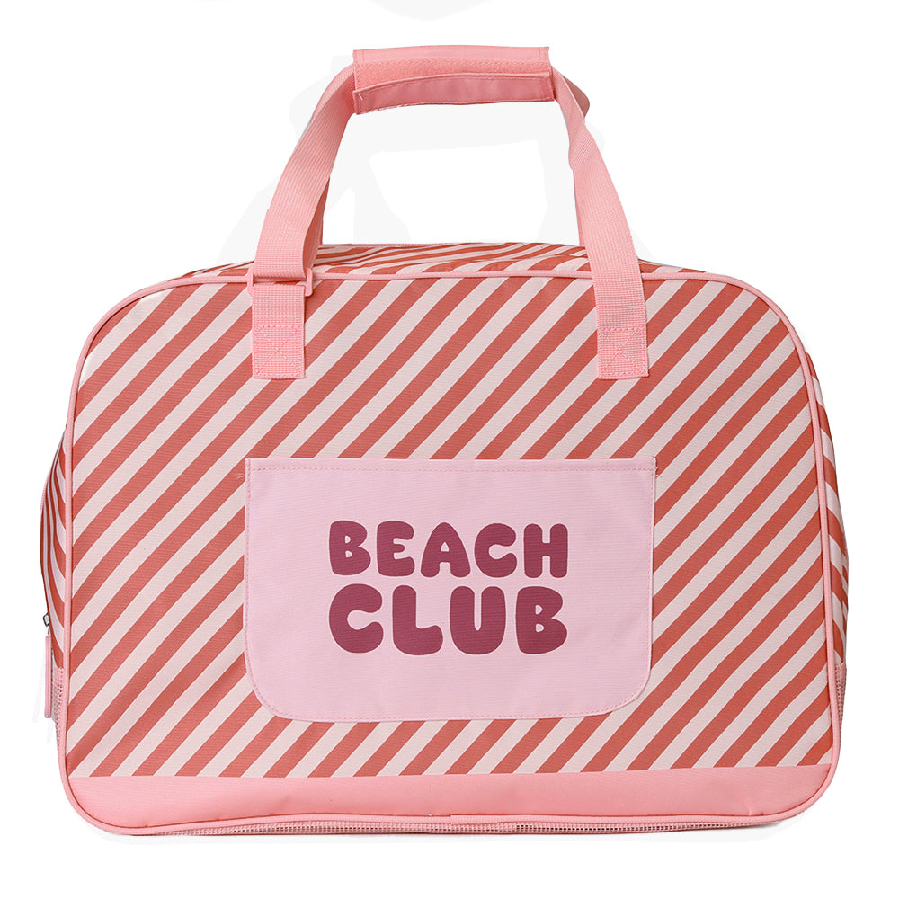Bolso de Playa Antiarena con Rejilla Beach Club Rosa - Monnëka