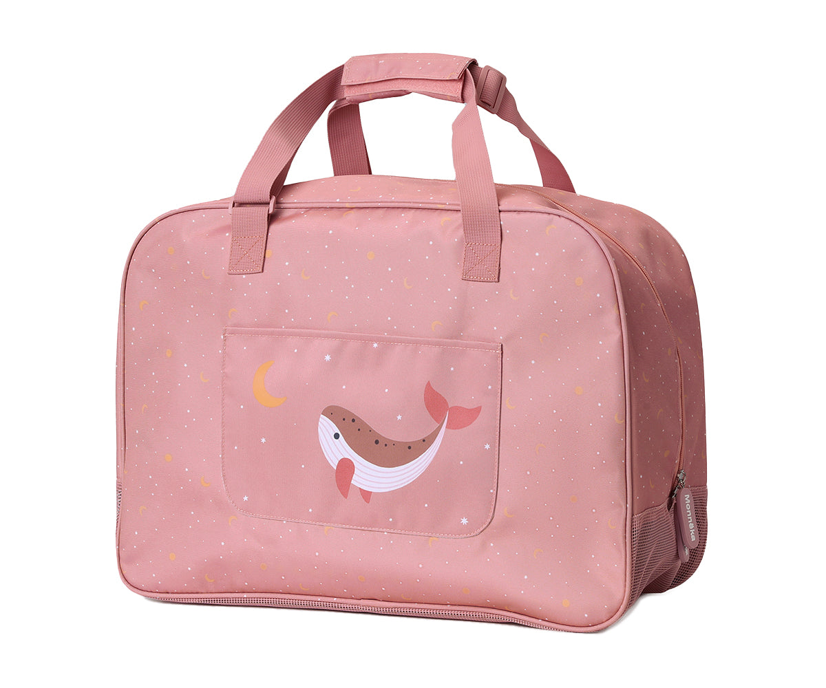 Bolso de Playa Antiarena con Rejilla Whale Pink - Monnëka