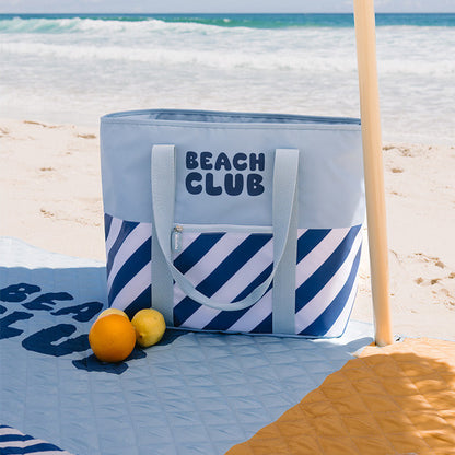 Bolso Térmico Beach Club Stripes Azul - Monnëka