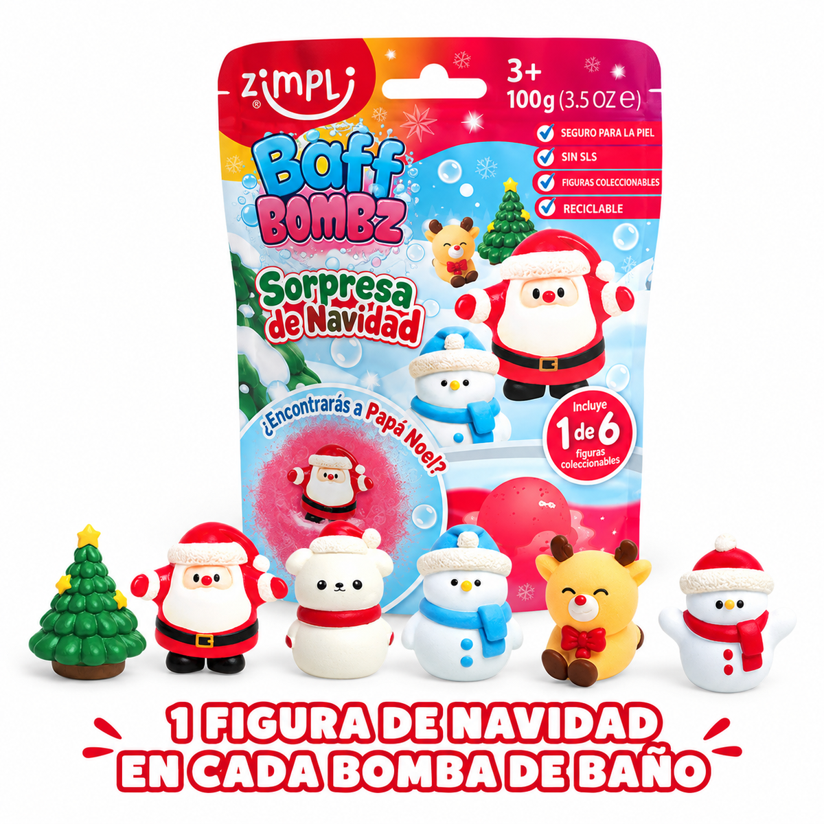 Bomba de Baño Surprise Santa Claus- Zimpli