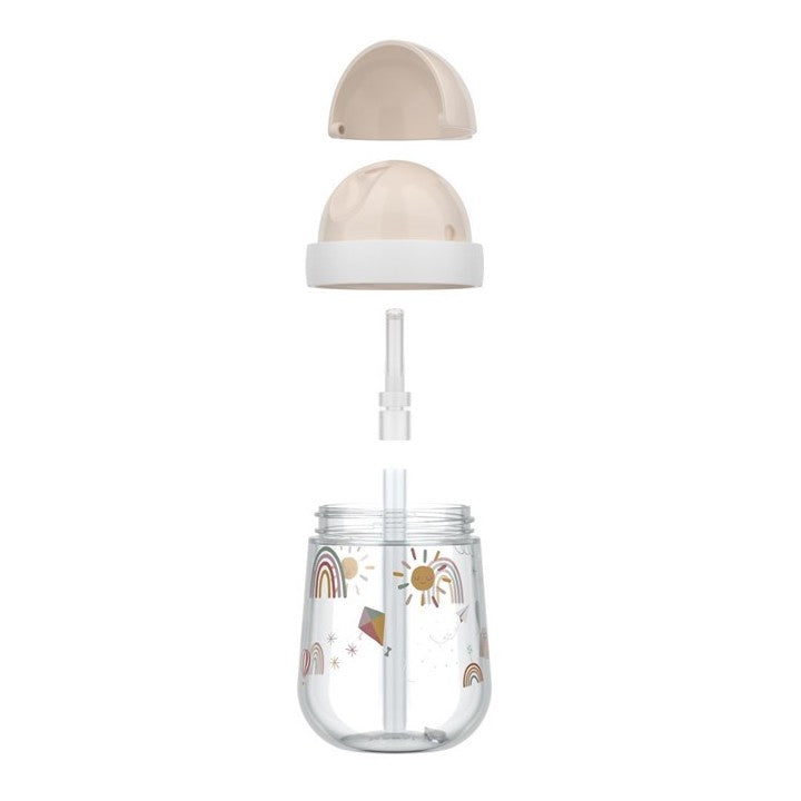 Vaso con Pajita 300 ml Arcoíris - Little Dutch
