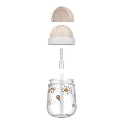 Vaso con Pajita 300 ml Arcoíris - Little Dutch