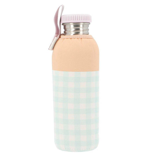 Botella Acero con Funda Stripes Apricot 750ml de Monnëka