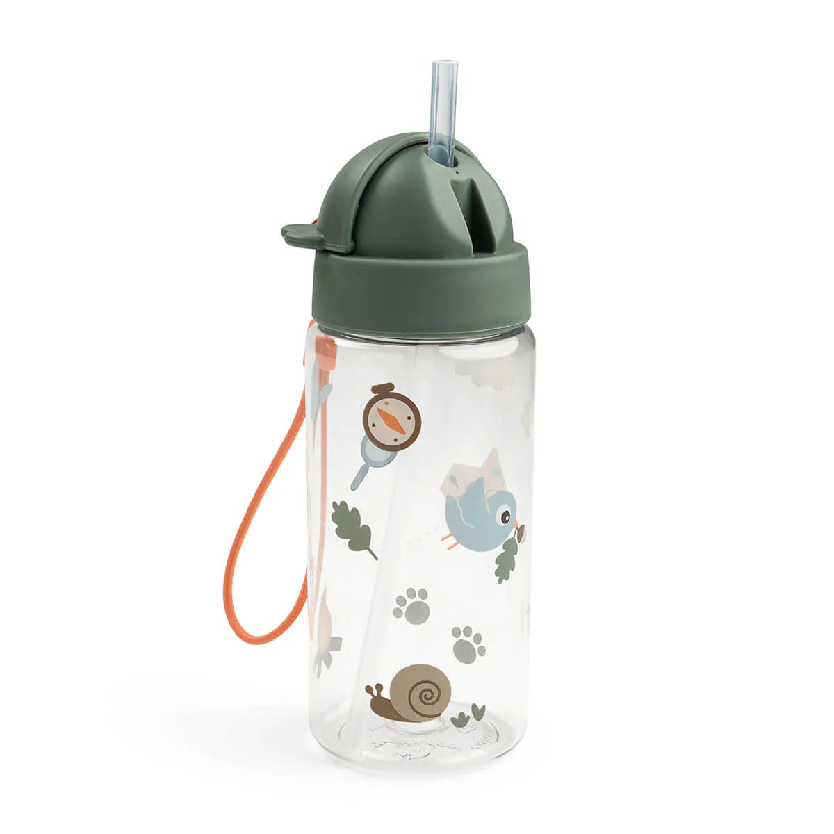 Botella con Pajita Tiny Trails Verde - Done By Deer