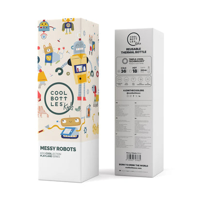 Botella Acero Messy Robots 350 ml - Cool Bottles