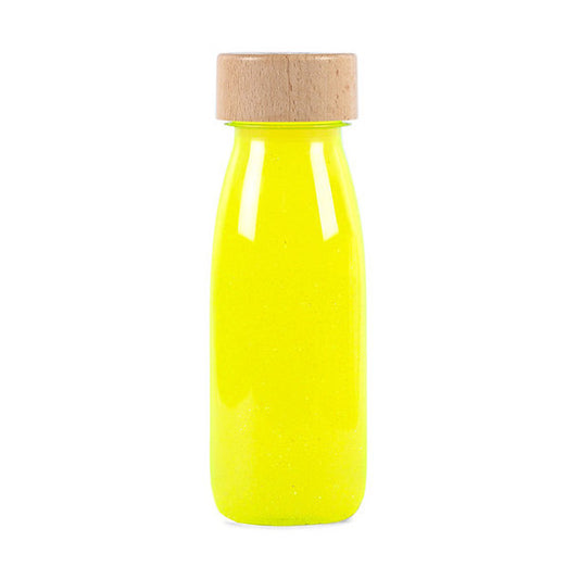 Botella Sensorial Float Bottle Flúo Yellow de Petit Boum