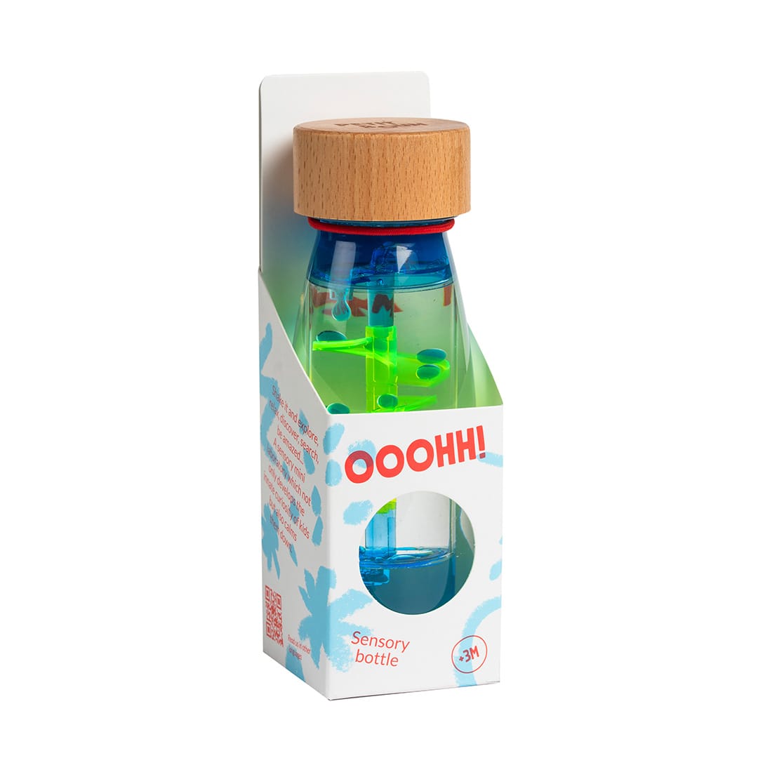 Botella Sensorial Move Spiral Blue - Petit Boum
