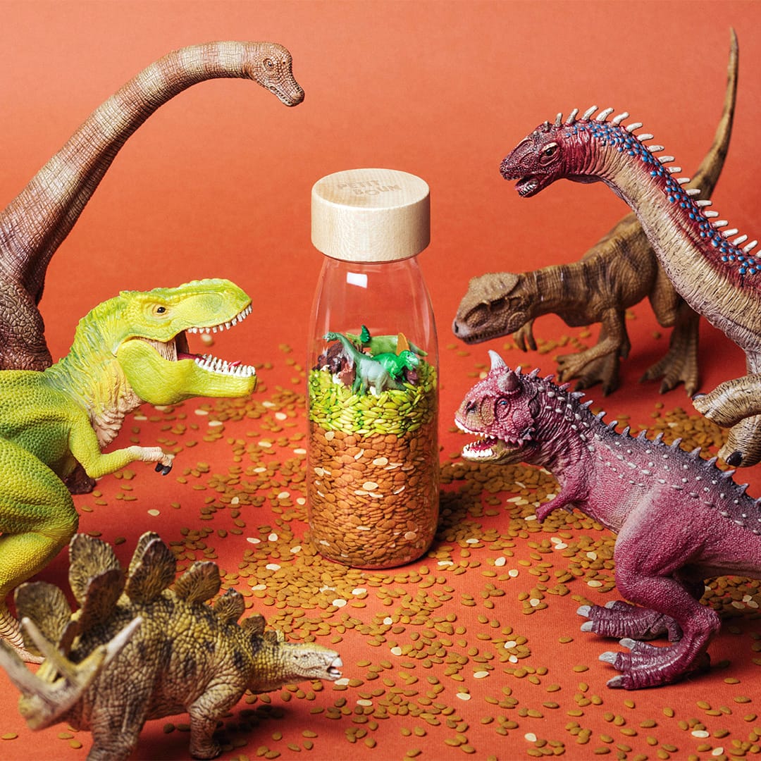 Botella Sensorial Spy Jurassic - Petit Boum