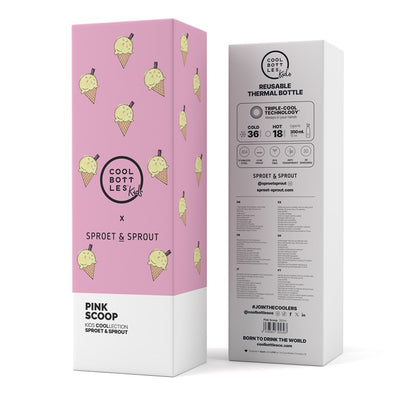 Botella Acero SPRT & Pink Scoop 350 ml - Cool Bottles