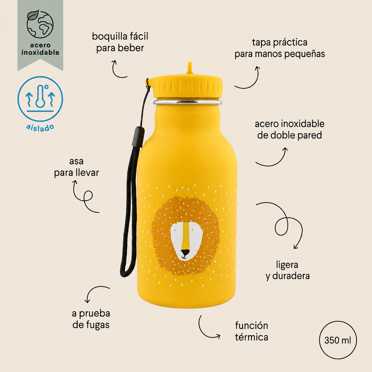Botella Térmica León 350 ml - Trixie