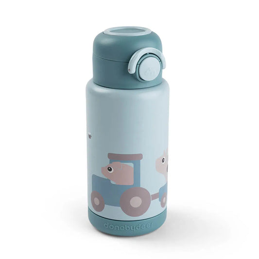Botella Térmica Tiny Farm Azul 340 ml - Done By Deer