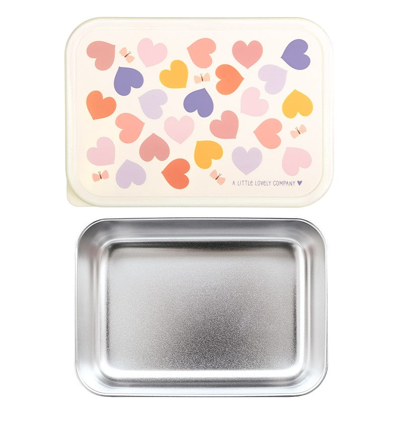 Caja Almuerzo Acero Corazones - A Little Lovely Company