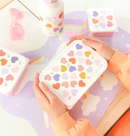 Caja Almuerzo Acero Corazones - A Little Lovely Company