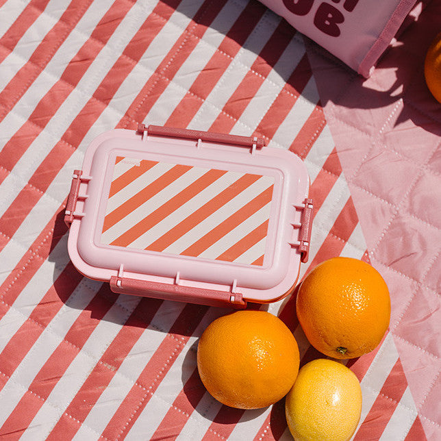 Caja Almuerzo Bento Stripes Rosa - Monnëka