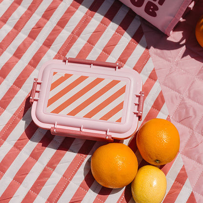 Caja Almuerzo Bento Stripes Rosa - Monnëka