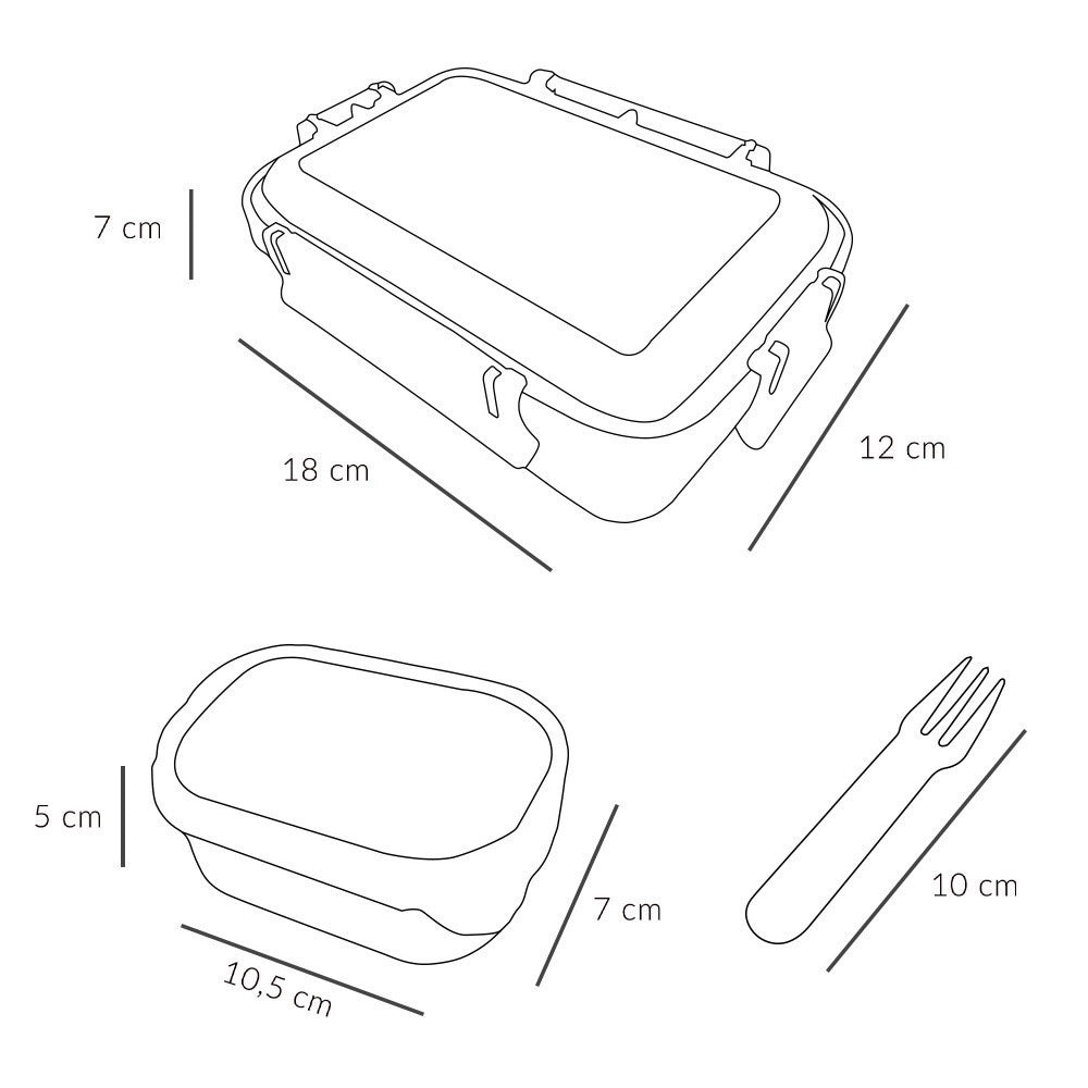 Caja Almuerzo Bento Planes - Tutete