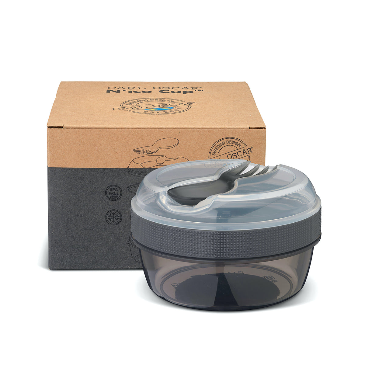 Caja Almuerzo con Tapa Refrigerante N'ice Cup Grey - Carl Oscar