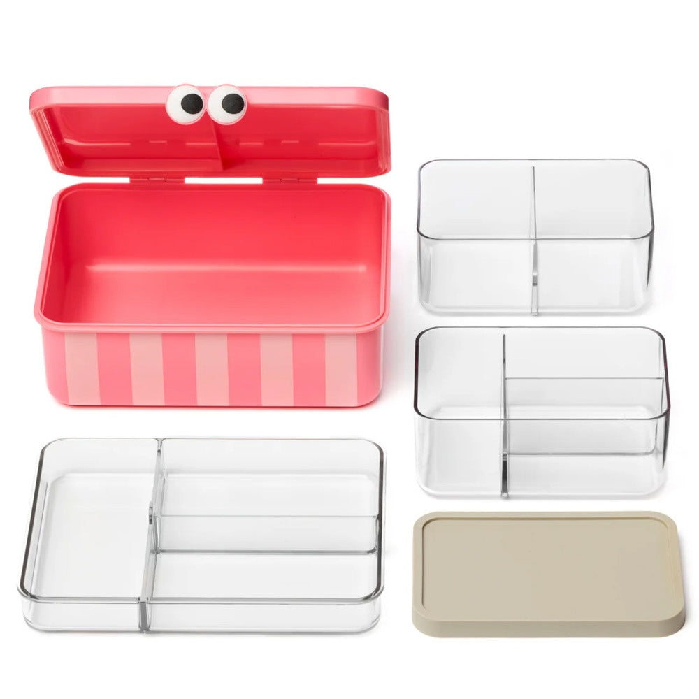 Caja Almuerzo con 3 Bandejas Extraíbles Rosa - Noui Noui
