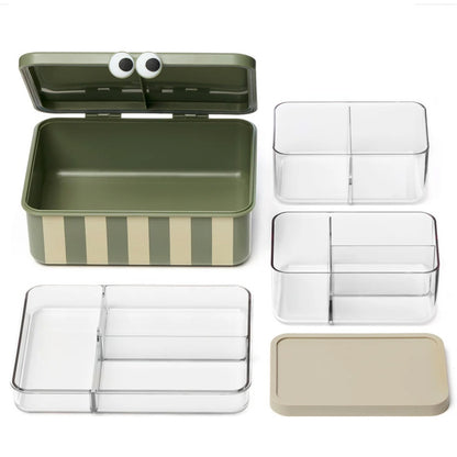 Caja Almuerzo con 3 Bandejas Extraíbles Verde - Noui Noui