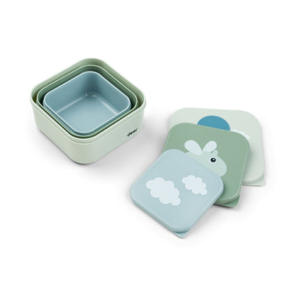 Cajitas Almuerzo Snack Happy Clouds Green - Done By Deer